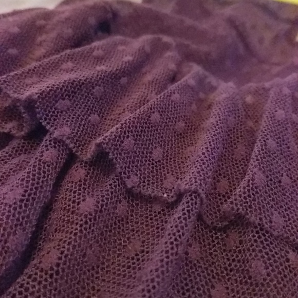 Plum-colored Ruffle Tank Top Size Small - Picture 5 of 5